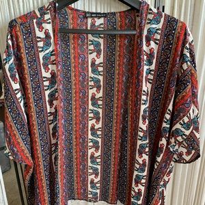 Elephant print summer cardigan